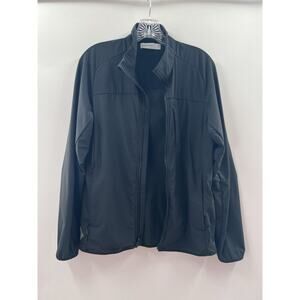 Hill City Men’s Zip Front Black Lightweight Jacket Pockets Size Small